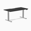 Desky Dual Scalloped Melamine Sit Stand Desk-Dual Desks-Desky-Black-1500x750mm-Grey-Desky® Australia