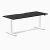 Electric dual scalloped melamine sit stand desk Black - Desky