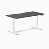 Electric dual scalloped melamine sit stand desk Burnished wood - Desky