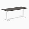 Electric dual scalloped melamine sit stand desk Burnished wood - Desky