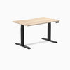 Electric dual scalloped melamine sit stand desk Classic oak - Desky