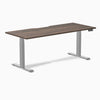 Desky Dual Scalloped Melamine Sit Stand Desk-Dual Desks-Desky-Jarrah Legno-1800x750mm-Grey-Desky® Australia