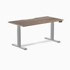 Desky Dual Scalloped Melamine Sit Stand Desk-Dual Desks-Desky-Natural Walnut-1500x750mm-Grey-Desky® Australia