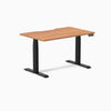 Electric dual scalloped melamine sit stand desk Prime oak - Desky