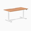 Electric dual scalloped melamine sit stand desk Prime oak - Desky