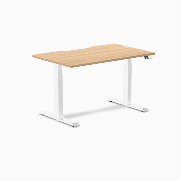 Electric dual scalloped melamine sit stand desk Sublime  - Desky