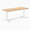 Electric dual scalloped melamine sit stand desk Sublime  - Desky