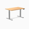 Desky Dual Scalloped Melamine Sit Stand Desk-Dual Desks-Desky-Select Beech-1200x750mm-Grey-DeskyÌâå¨ Australia