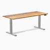 Desky Dual Hardwood Sit Stand Desk-Dual Desks-Desky-Teak-1800x750mm-Grey-DeskyÌâå¨ Australia