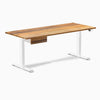 Electric dual standing desk hardwood with drawer Teak - Desky