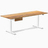 Electric dual standing desk hardwood with drawer Teak - Desky