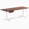 Electric dual standing desk hardwood with drawer Walnut - Desky