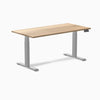 Desky Dual Hardwood Sit Stand Desk-Dual Desks-Desky-White Ash-1500x750mm-Grey-DeskyÌâå¨ Australia