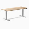 Desky Dual Hardwood Sit Stand Desk-Dual Desks-Desky-White Ash-1800x750mm-Grey-DeskyÌâå¨ Australia