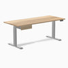 Electric dual standing desk hardwood with drawer White Ash - Desky