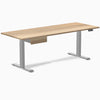 Electric dual standing desk hardwood with drawer White Ash - Desky