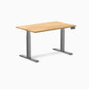 Desky Dual Hardwood Sit Stand Desk-Dual Desks-Desky-White Oak-1200x750mm-Space Grey-Desky® Australia