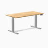 Desky Dual Hardwood Sit Stand Desk-Dual Desks-Desky-White Oak-1500x750mm-Grey-DeskyÌâå¨ Australia