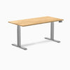 Desky Dual Hardwood Sit Stand Desk-Dual Desks-Desky-White Oak-1500x750mm-Space Grey-Desky® Australia