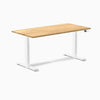 Desky Dual Hardwood Sit Stand Desk-Dual Desks-Desky-White Oak-1500x750mm-White-DeskyÌâå¨ Australia