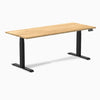 Desky Dual Hardwood Sit Stand Desk-Dual Desks-Desky-White Oak-1800x750mm-Matte Black-DeskyÌâå¨ Australia