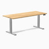 Desky Dual Hardwood Sit Stand Desk-Dual Desks-Desky-White Oak-1800x750mm-Grey-DeskyÌâå¨ Australia