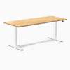 Desky Dual Hardwood Sit Stand Desk-Dual Desks-Desky-White Oak-1800x750mm-White-DeskyÌâå¨ Australia