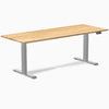 Desky Dual Hardwood Sit Stand Desk-Dual Desks-Desky-White Oak-2000x750mm-Grey-DeskyÌâå¨ Australia