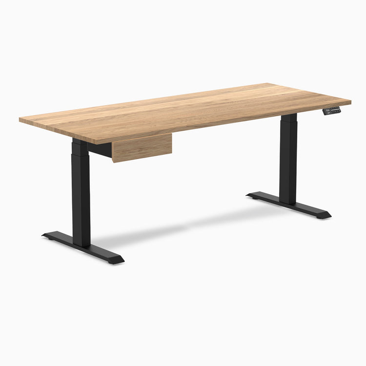 Electric dual standing desk hardwood with drawer White Oak - Desky