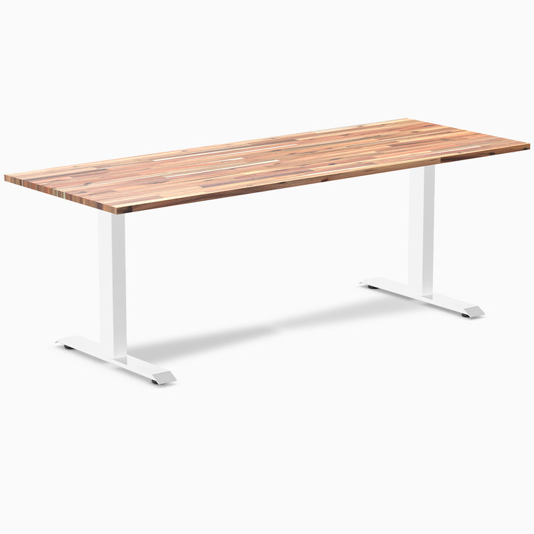 softwood acacia fixed office desk