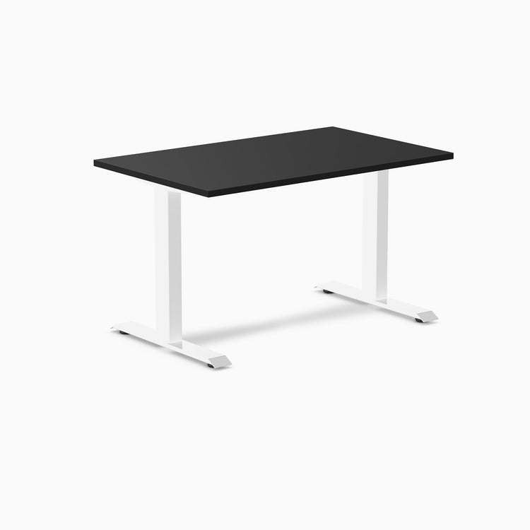 Zero melamine fixed office desk black desktop - Desky