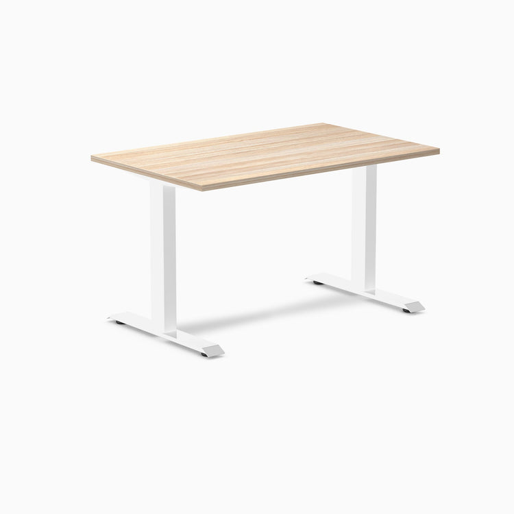 Zero melamine fixed office desk classic oak desktop - Desky