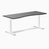 Zero ergo dark bamboo fixed office desk - Desky