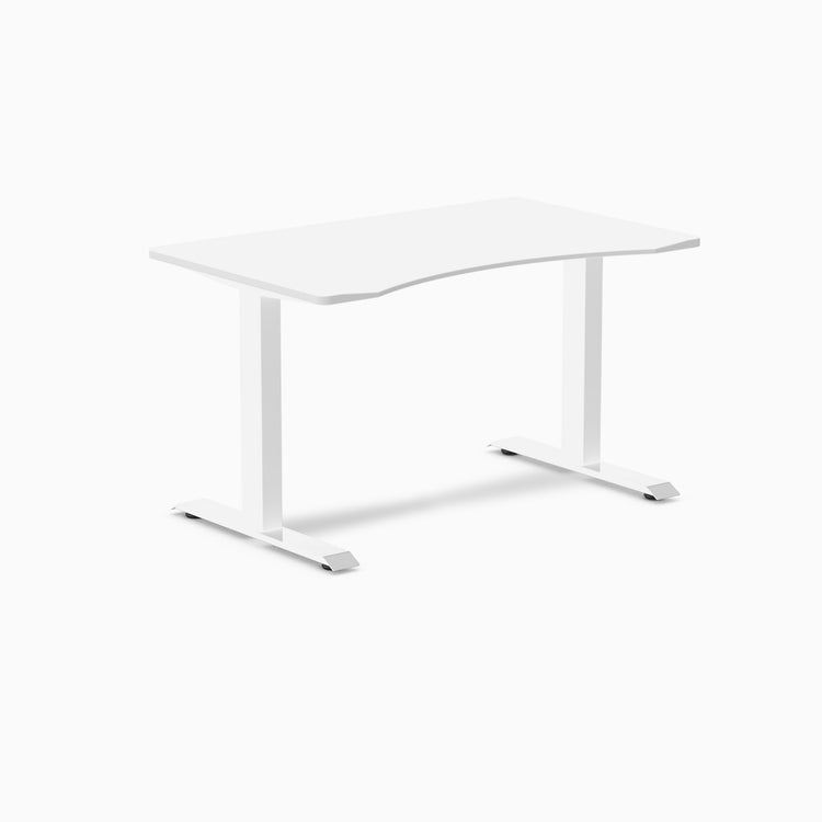 Zero ergo white fixed office desk - Desky