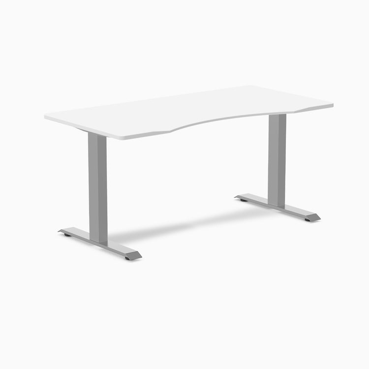 Zero ergo white fixed office desk - Desky