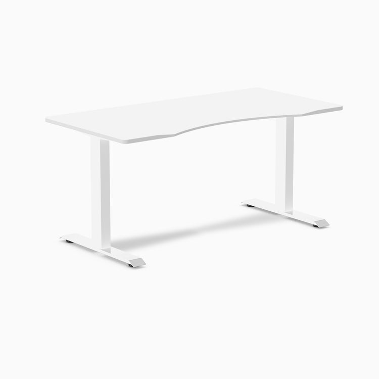 Zero ergo white fixed office desk - Desky