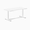 Zero ergo white fixed office desk - Desky