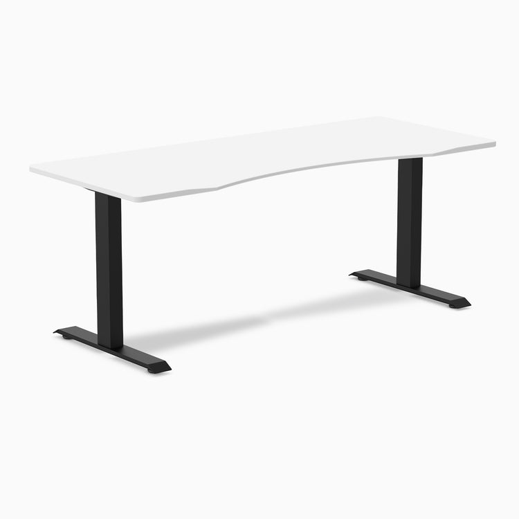 Zero ergo white fixed office desk - Desky