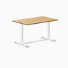 Desky 1200mm rubberwood light oak fixed desk in white