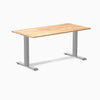 zero rubberwood fixed office desk natural rubber - Desky
