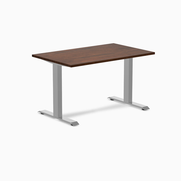 Desky 1200mm rubberwood red walnut fixed desk in grey