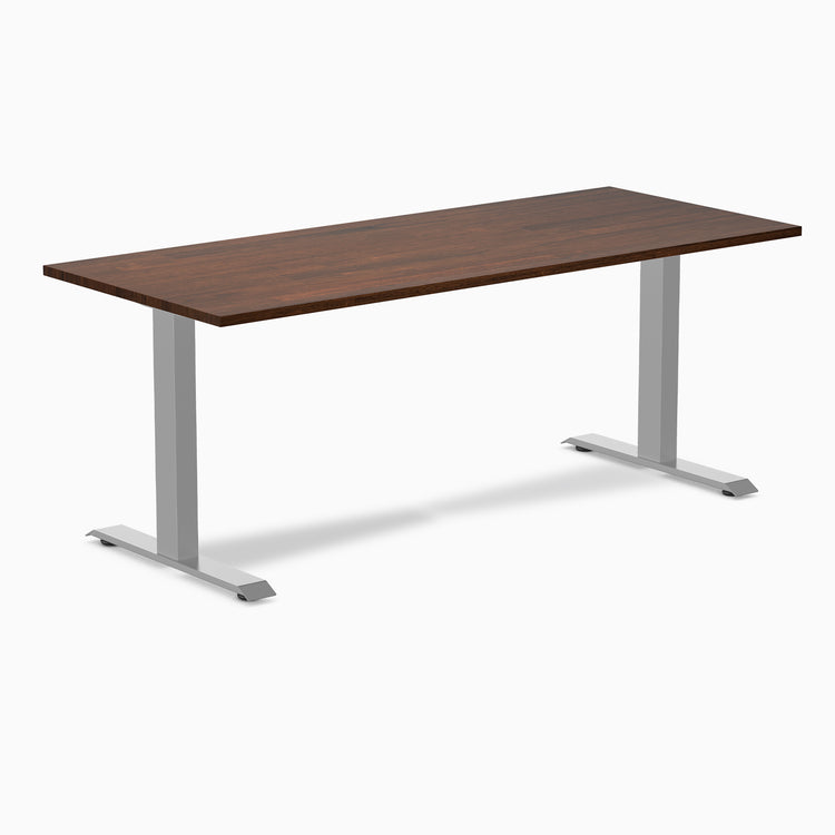 Desky 1800mm rubberwood red walnut fixed desk in grey