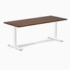 Desky 1800mm rubberwood red walnut fixed desk in white