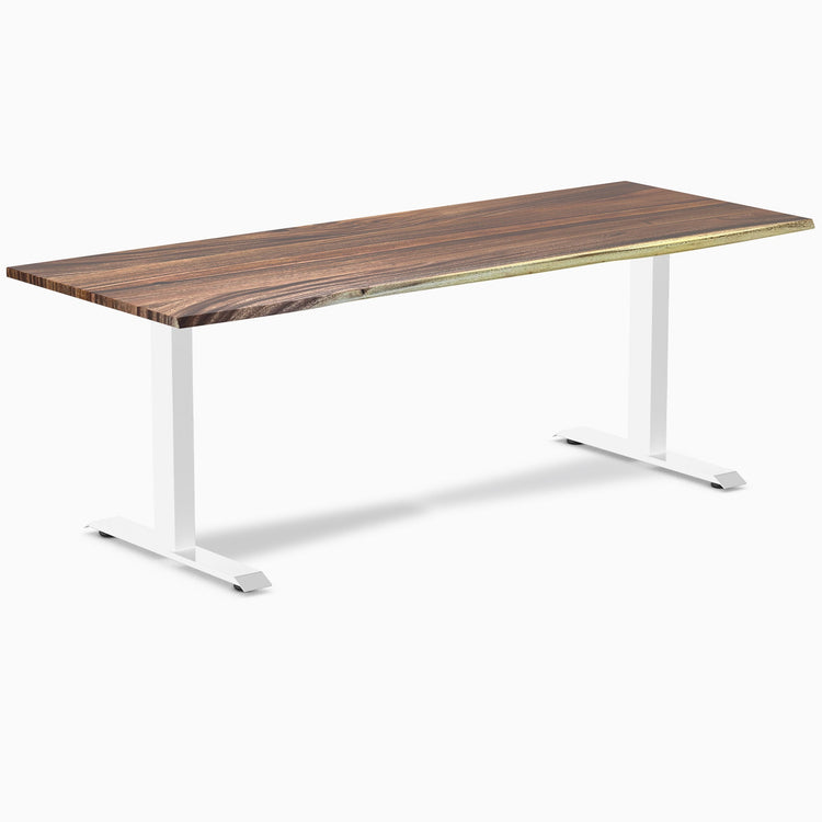 Desky zero hardwood saman fixed office desk