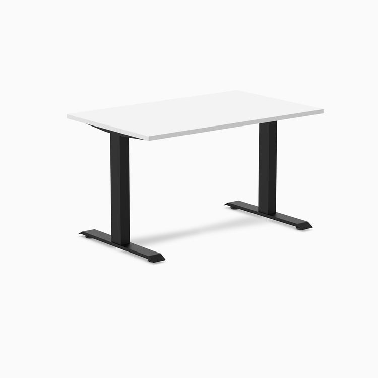 Zero melamine fixed office desk white desktop - Desky