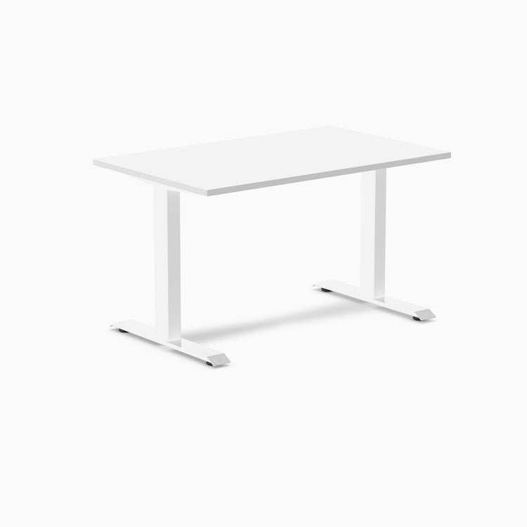 Zero melamine fixed office desk white desktop - Desky