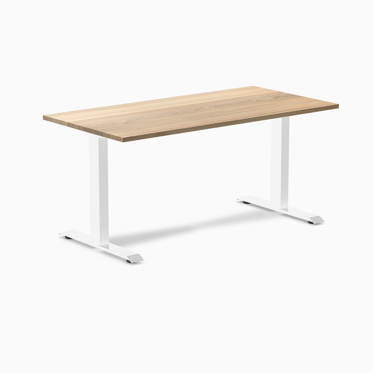 Desky zero hardwood white ash fixed office desk