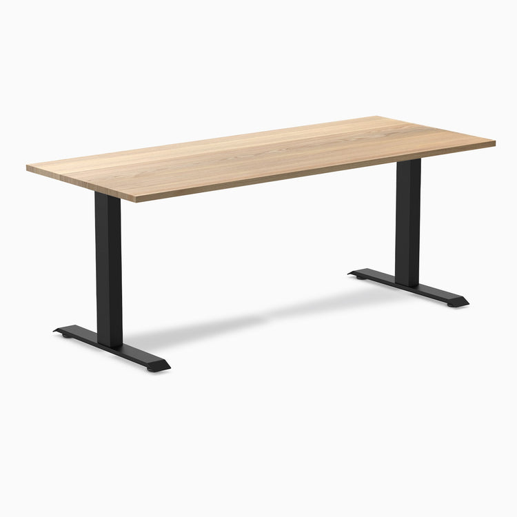 Desky zero hardwood white ash fixed office desk