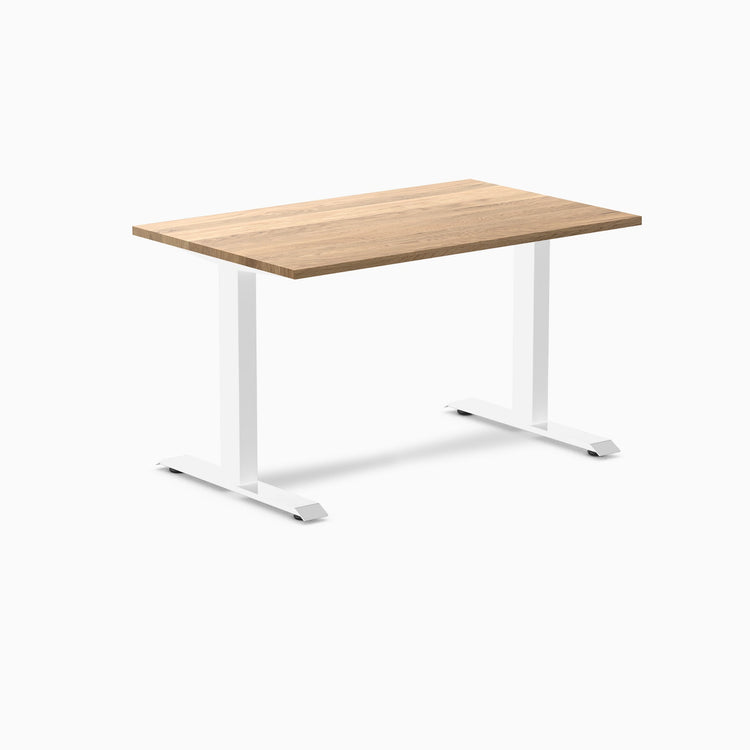 Desky zero hardwood white oak fixed office desk