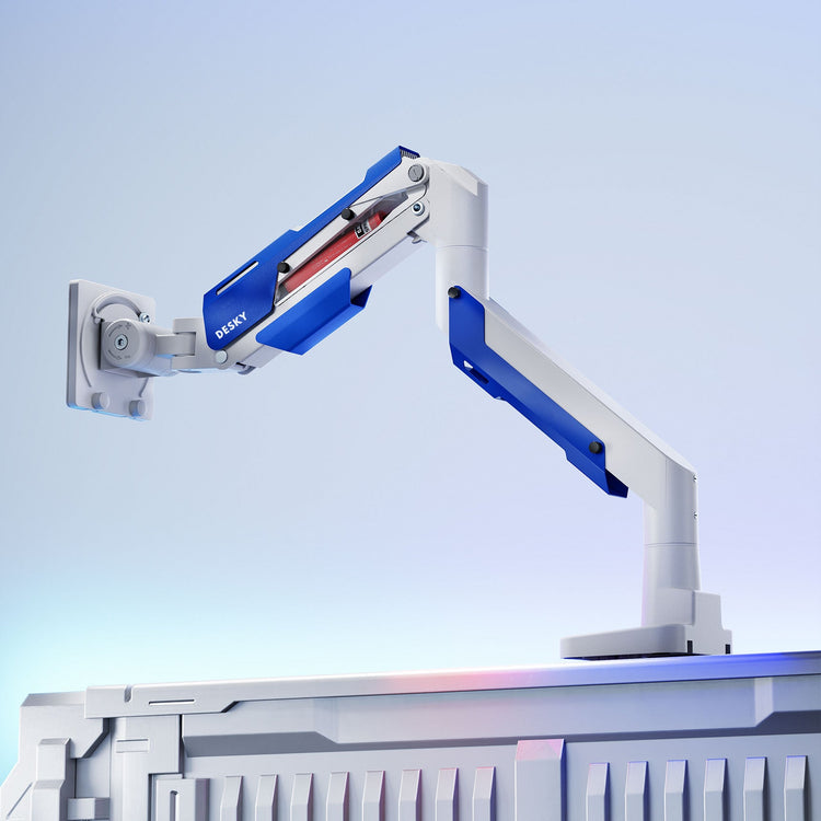 Blue hercules adjustable monitor arm 